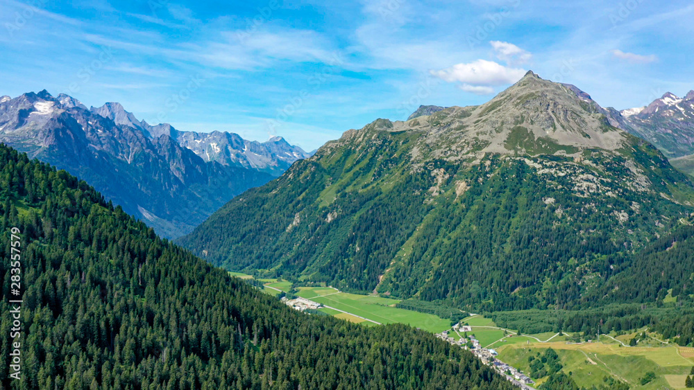 Naklejka premium The Swiss alps from above - the beautiful nature of Switzerland