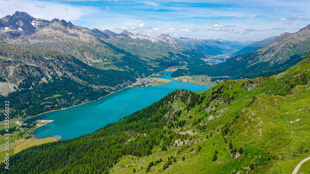 The beahtiful lakes in Engadin - Silvaplana Switzerland