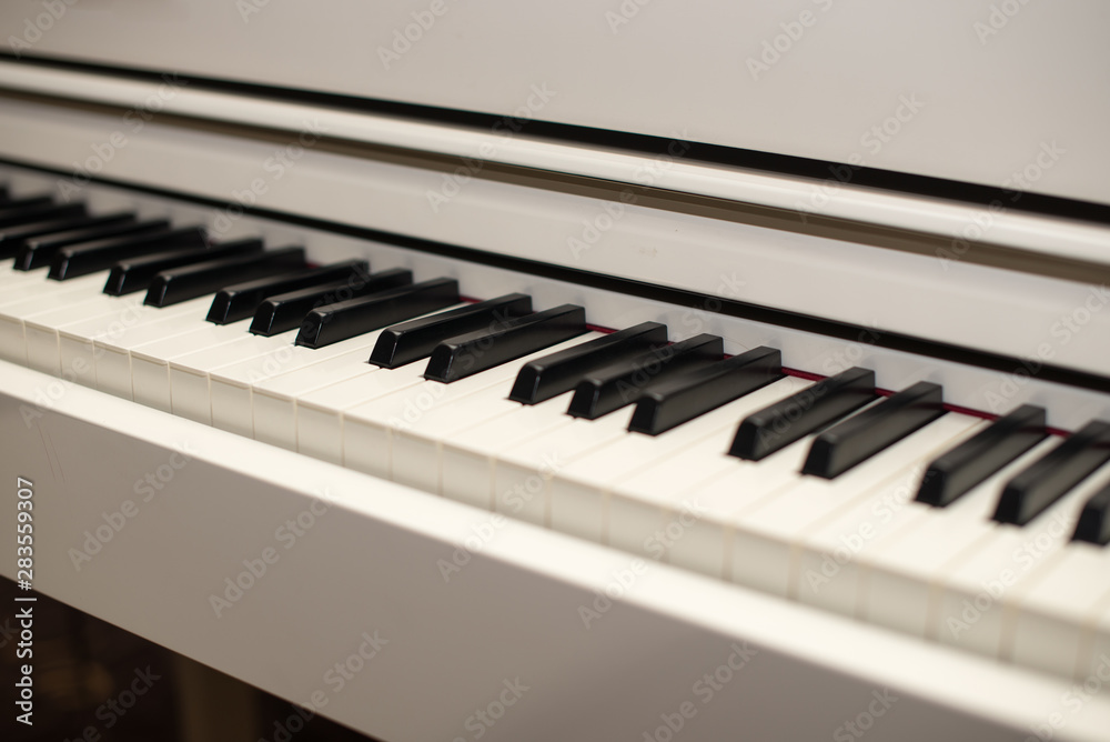 Music piano white keyboard background Music piano white keyboard background