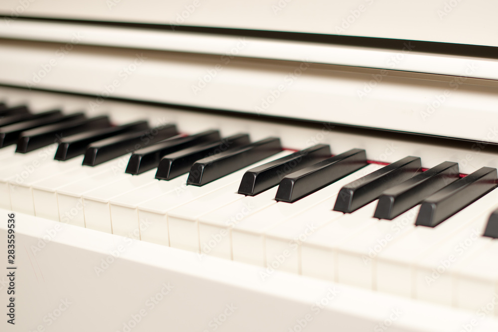 Music piano white keyboard background Music piano white keyboard background