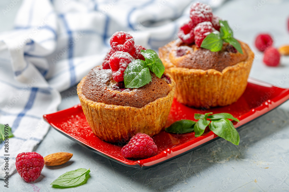 Mini tarts with raspberry fruit and almond cream. Mini tarts with raspberry fruit and almond cream.