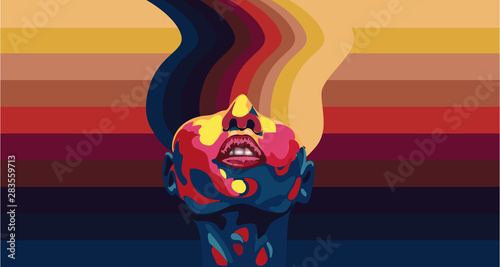 Abstraction in beauty and fashion for girls