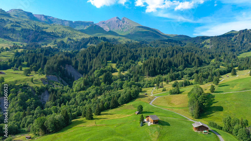 The Swiss alps from above - the beautiful nature of Switzerland