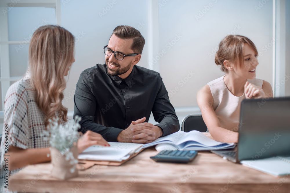 close up.successful business team discussing new ideas close up.successful business team discussing new ideas