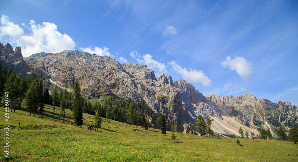 Latemar mountain in the Dolomites, Italy