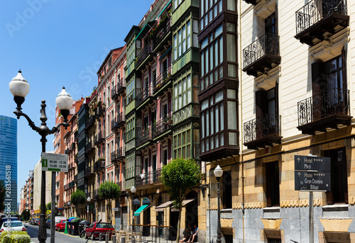 Cityscape of Spanish town Bilbao