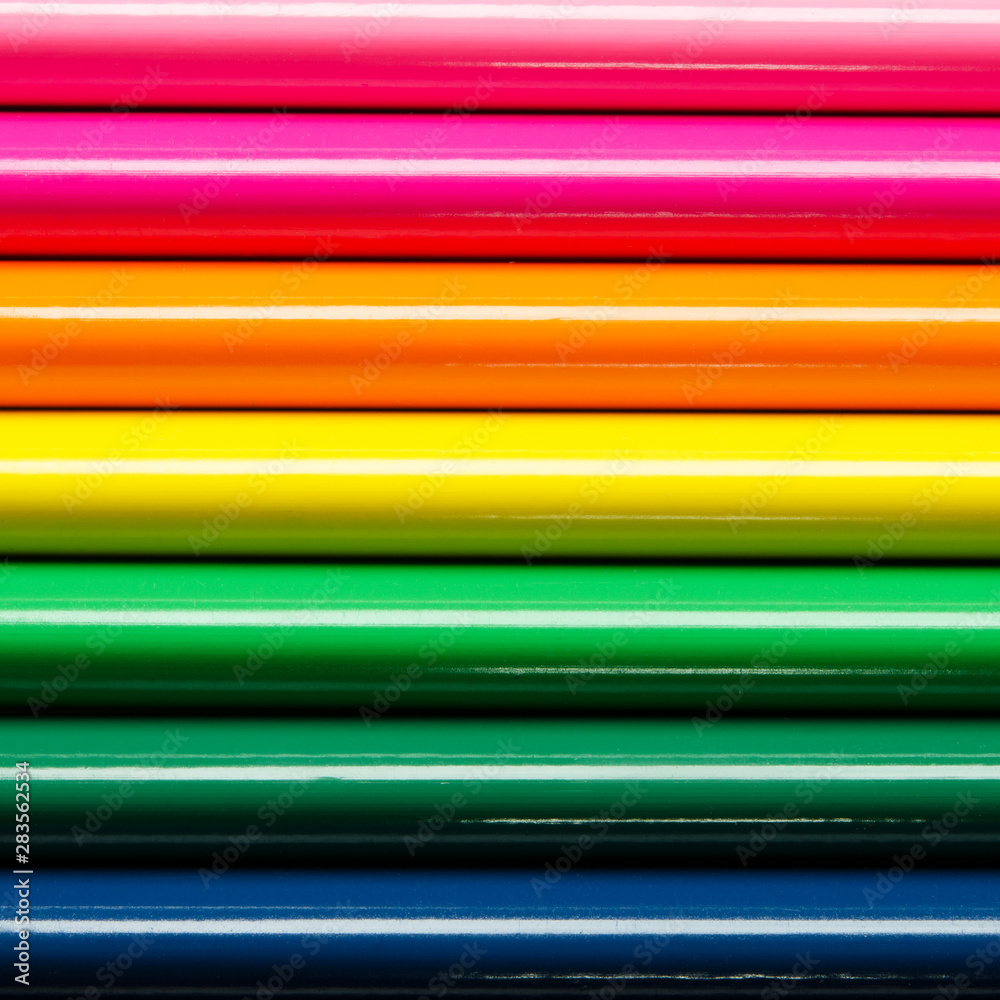 Color pencils isolated on white background. Close up. - Image Color pencils isolated on white background. Close up. - Image