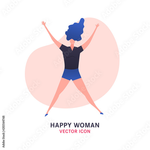 Jumping woman icon