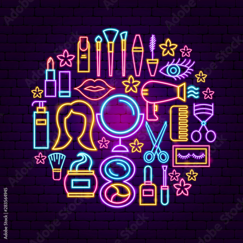 Cosmetics Neon Concept