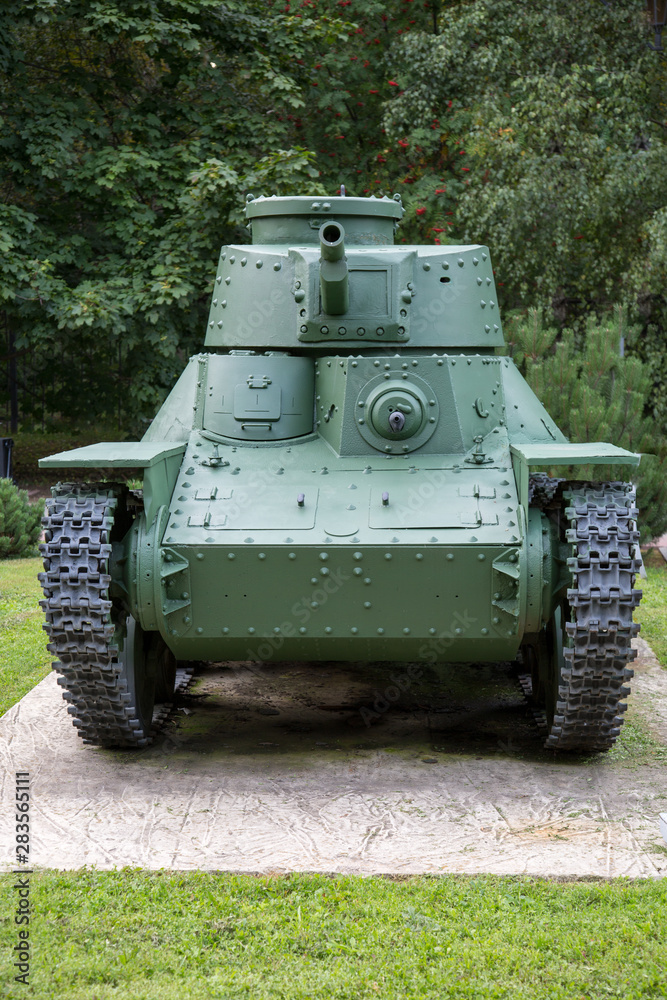Fototapeta premium Light assault tank type 4 Ke-Nu, Japan. Military equipment during the Second world war. Industry Army