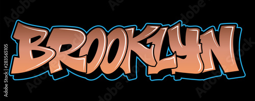 Graffiti style lettering text design