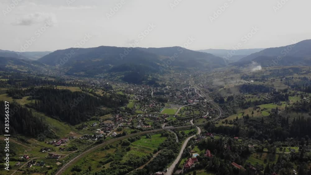 View on village from hight. View on village from hight.