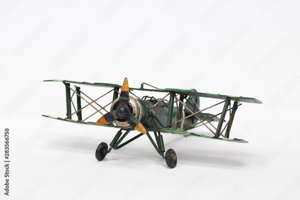 White back. Model tin plane White back. Model tin plane