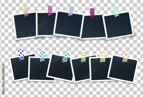 sqared  photo frame garland with stickers