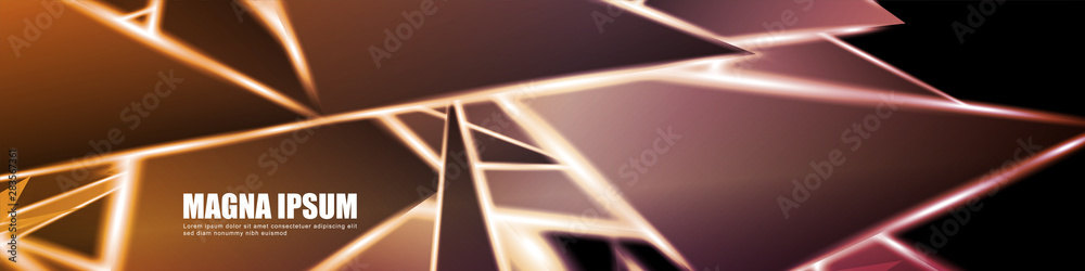 Background of a luminous triangle shape vector design banner. suitable for your design background Background of a luminous triangle shape vector design banner. suitable for your design background