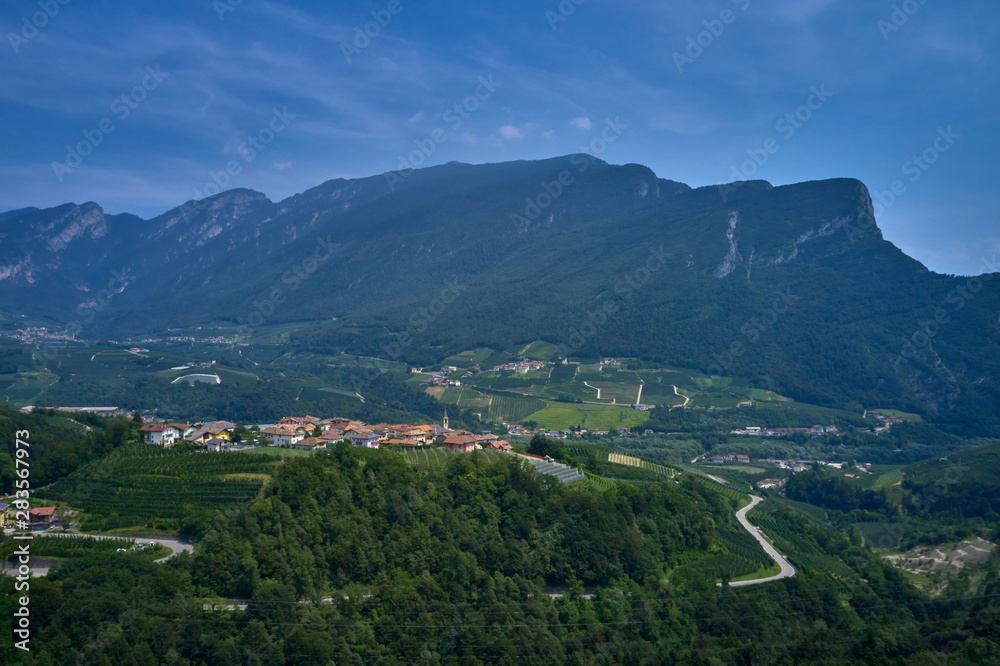 Aerial photography. Panoramic view of the Alps north of Italy. Trento Region. Great trip to the Alps. Aerial photography. Panoramic view of the Alps north of Italy. Trento Region. Great trip to the Alps.