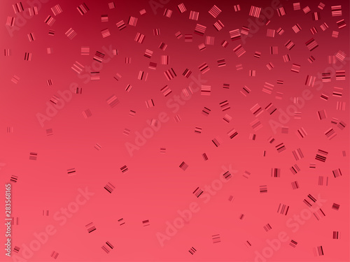 Crimson background with square elements for greeting card, festive, invitation, flyer, textile design. Vector.