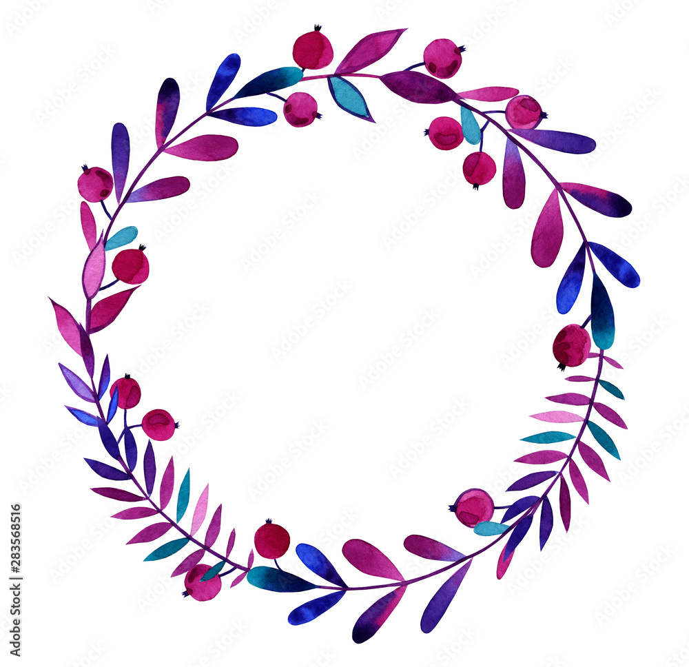 Round frame of autumn leaves. Round frame of autumn leaves.