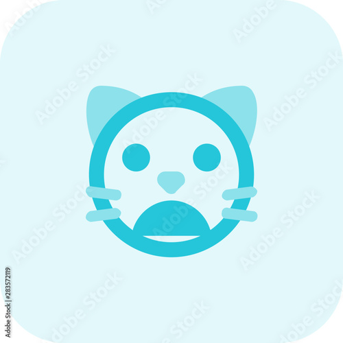Cat emoji frowning pictorial representation with mouth open