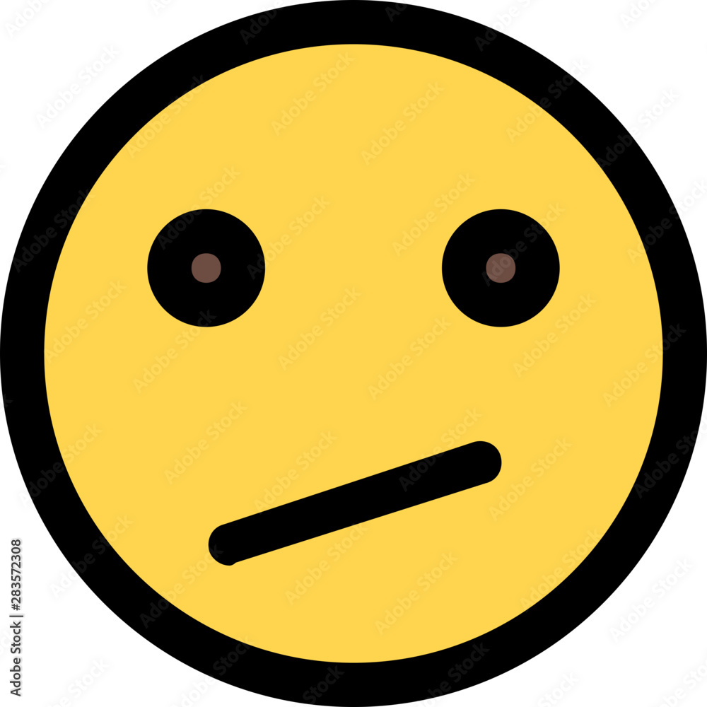 Fototapeta premium emoticon with confused facial expression shared online