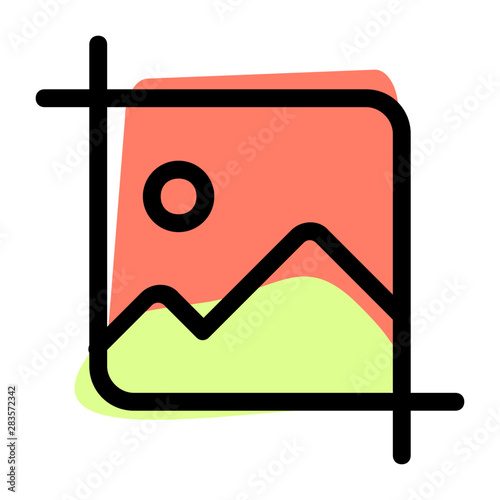 Corp and resize photo interface button layout