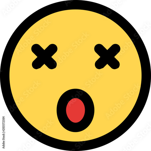 confused facial expression with eyes crossed and open mouth emoji