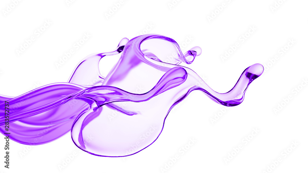 Splash of thick purple liquid. 3d illustration, 3d rendering. Splash of thick purple liquid. 3d illustration, 3d rendering.