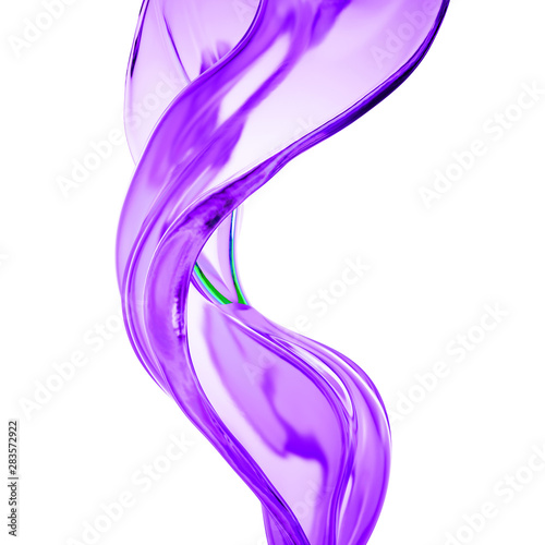Fototapeta Naklejka Na Ścianę i Meble -  Splash of thick purple liquid. 3d illustration, 3d rendering.
