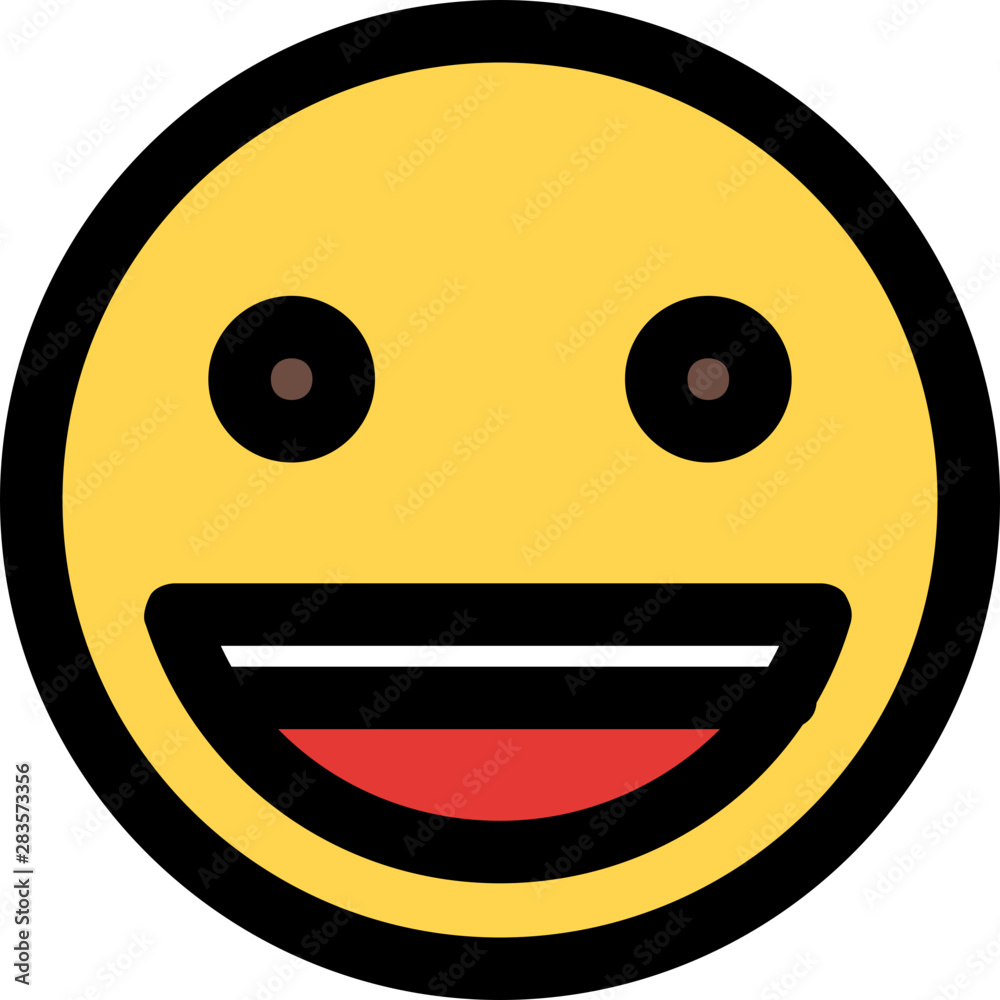 Fototapeta premium grinning while eyes open and reveal teeth