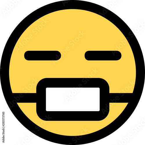 medical or pollution mask on emoji face
