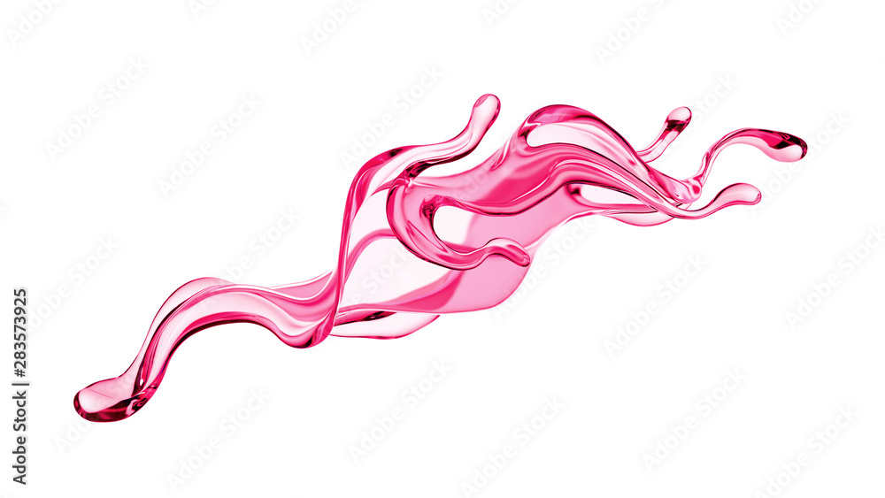Splash of thick pink fluid. 3d illustration, 3d rendering. Splash of thick pink fluid. 3d illustration, 3d rendering.