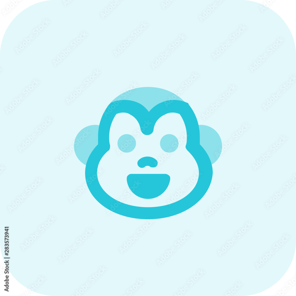 Happy smiling monkey face emoji for instant messenger Happy smiling monkey face emoji for instant messenger