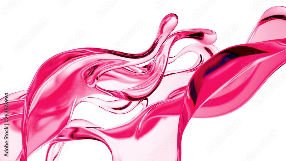 Splash of thick pink fluid. 3d illustration, 3d rendering. Splash of thick pink fluid. 3d illustration, 3d rendering.