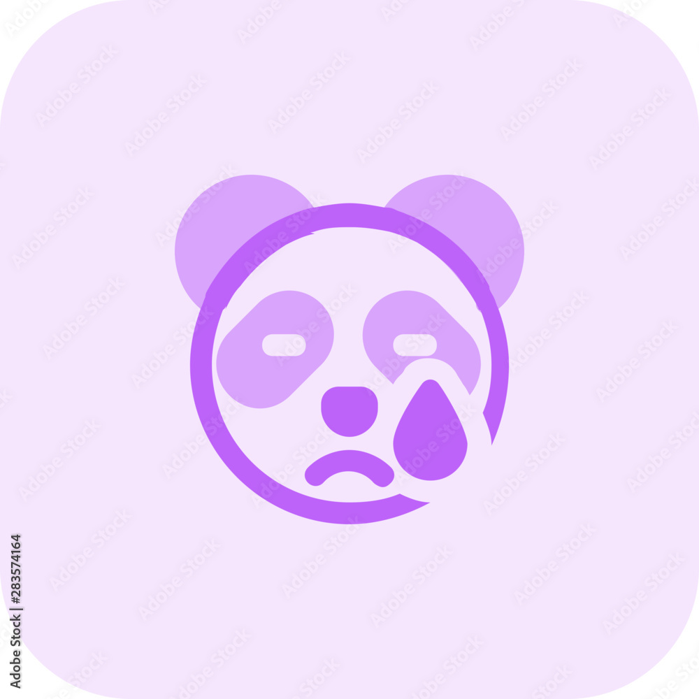 panda crying pictorial representation with tears flowing panda crying pictorial representation with tears flowing
