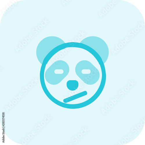 Confused panda facial expression emoji for instant messenger