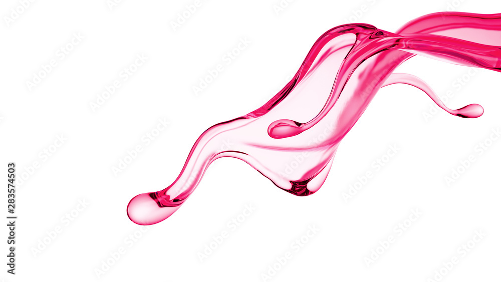 Splash of thick pink fluid. 3d illustration, 3d rendering. Splash of thick pink fluid. 3d illustration, 3d rendering.