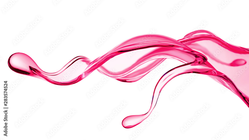 Splash of thick pink fluid. 3d illustration, 3d rendering. Splash of thick pink fluid. 3d illustration, 3d rendering.