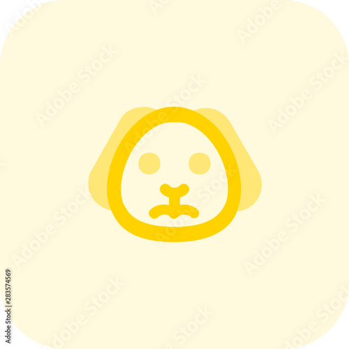 Sad puppy frowning pictorial representation chat emoticon
