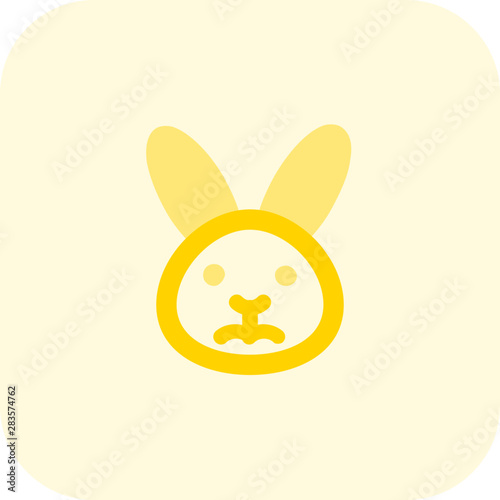 Sad rabbit frowning pictorial representation chat emoticon