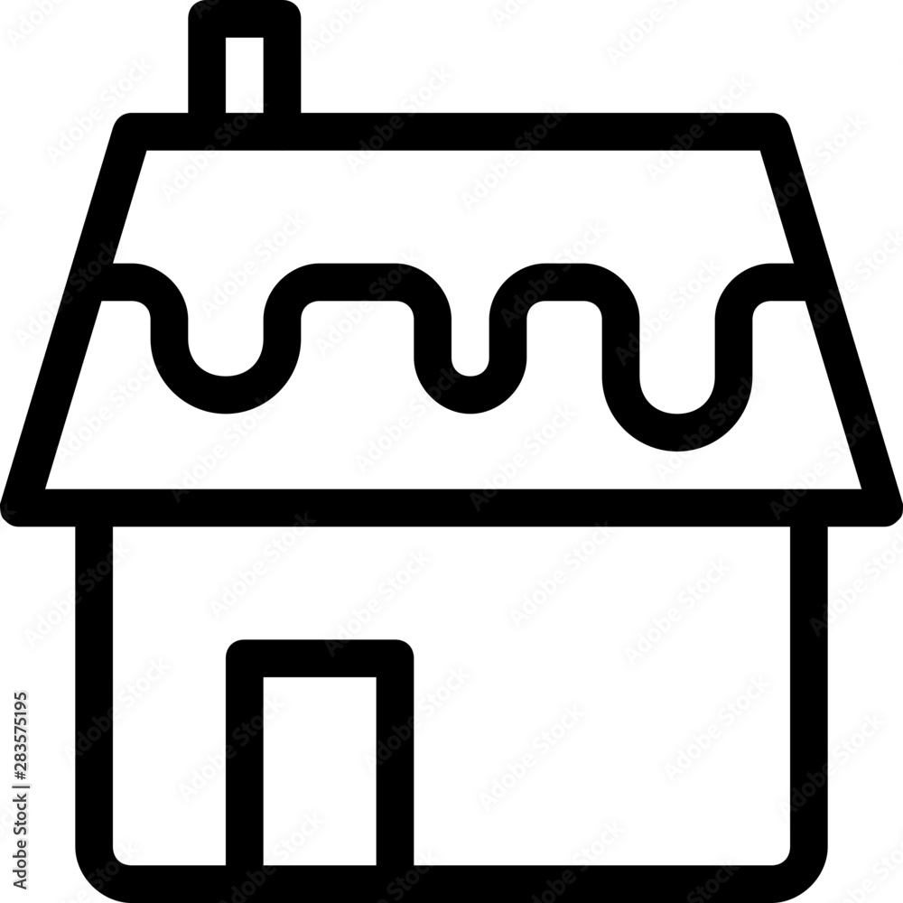 Snowy cabin house with chimney at winter season Snowy cabin house with chimney at winter season