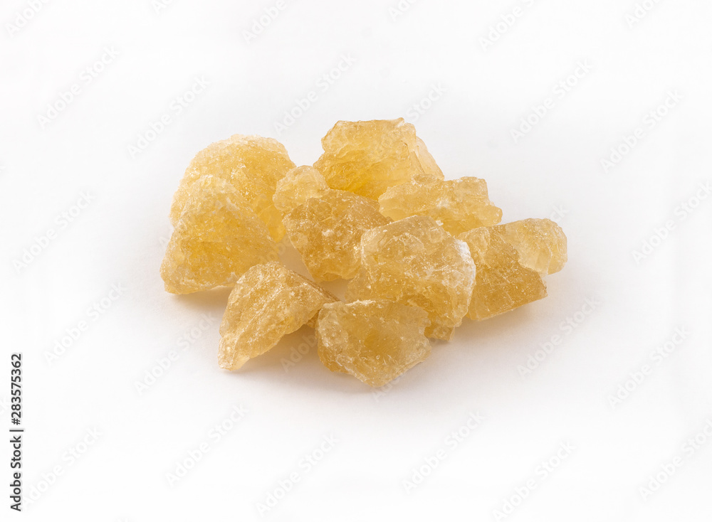 rock sugar crystals group on white background rock sugar crystals group on white background
