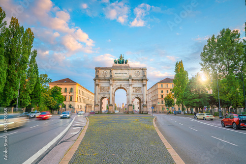 Siegestor  triumphal arch, Munich, Germany photo