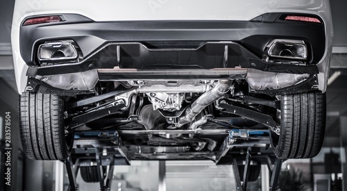 Car Maintenance on a Lift