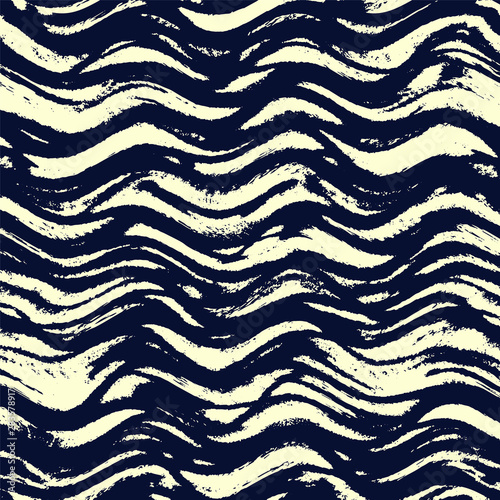 Abstract grunge vector background. Monochrome composition of irregular graphic wavy elements.