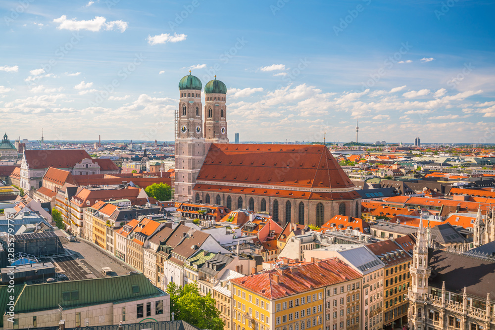 Obraz premium Munich historical center panoramic aerial cityscape view
