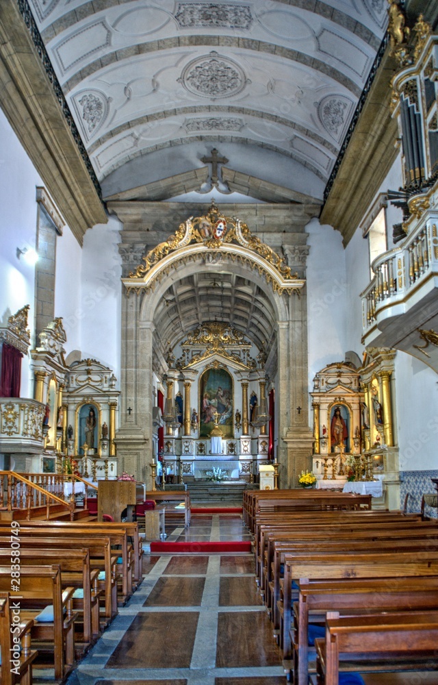 Interior of the Church of Mercy in Penafiel, Portugal