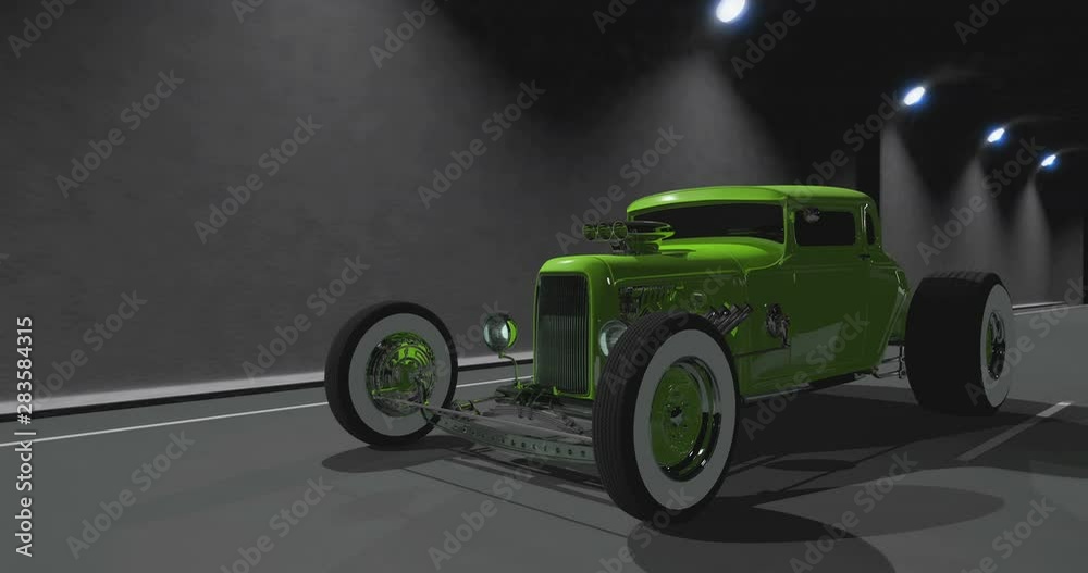Hot Rod 3D render Hot Rod 3D render