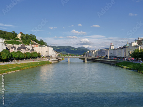 River Salzach, Salzburg, Austria, circa August 6th 2019
