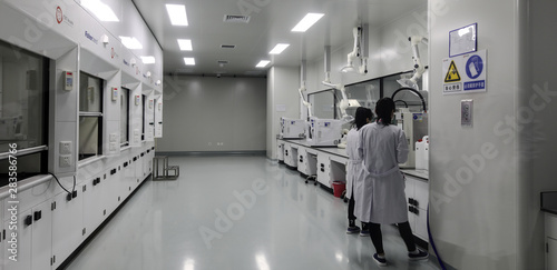 Drug manufacturing laboratory equipment.