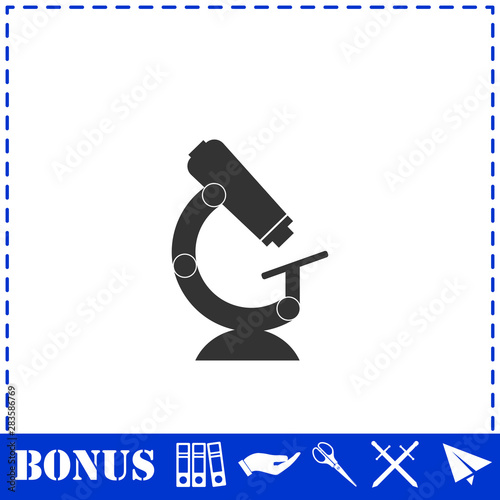 Microscope icon flat